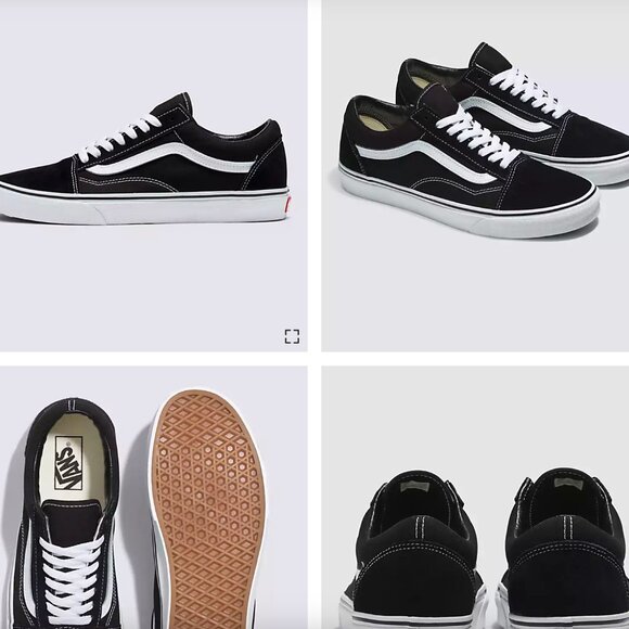 Vans Black and White Sneakers - Picture 2 of 9